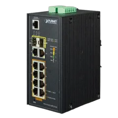Planet L2 Industrial 8P GbE 802.3at PoE 2P GbE 2P 1G-SFP Managed Switch
