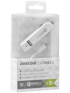 Avacom autopunjač CarMAX 2 2xQuickCharge2.0 USB-C