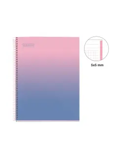 Kolegij blok Miquelrius A4 90g 80L spiralni kocke Gradient Pink & Blue MR4445