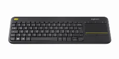 Logitech K400 PLUS Wireless Touch Keyboard, Black, DE