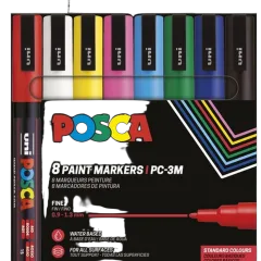 Uni pak marker Posca pc-3m sortirane boje 8/1 kartonsko pak