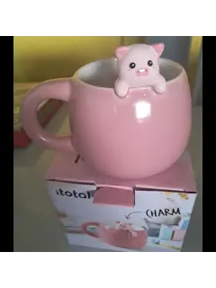 Outlet artikl -B grade Šalica iTotal Charm Cute animals roza svinjica XL2567