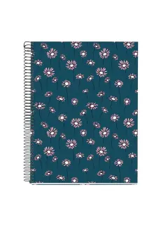 Kolegij blok Miquelrius A4 70g 120L spiralni kocke blue daisies MR46816