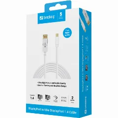 Sandberg DisplayPort to MiniDisplayPort 1.4 Cable 8K60Hz 2m