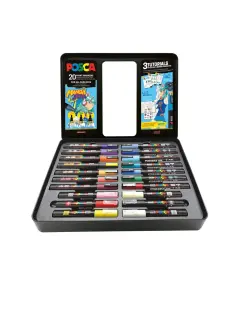 Marker Uni gift set Posca Manga u metalnoj kutiji (mix pc-1m/ pc-3m/pc-5m) 20/1 302422427