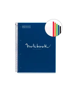 Kolegij blok Miquelrius A4 90g 120L spiralni kocke Extra rigid cardboard emotions navy MR46063