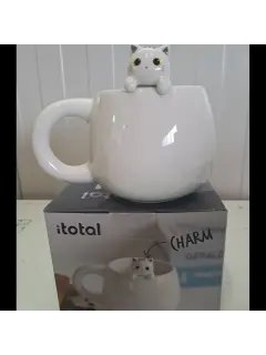 Outlet artikl -B grade Šalica iTotal Charm Cat bijela XL2525A