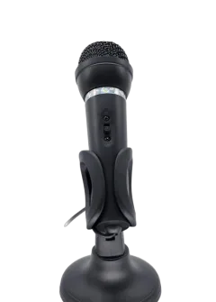 Gembird Condenser microphone with desk-stand, black