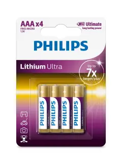 Philips Lithium ultra baterije AAA, 4 komada
