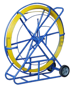 NFO Fiberglass (FRP) remote control for pulling cables, 10mm, 200m, yellow