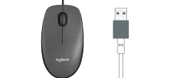 Logitech M100 mouse black, USB
