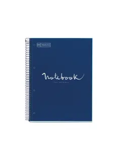 Kolegij blok Miquelrius A4 90g 80L spiralni kocke Extra rigid cardboard emotions navy MR46046