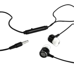 Gembird Metal earphones with microphone, black