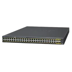 Planet 48x High Power PoE Gigabit Ports 4 SFP Managed Rackmount Switch