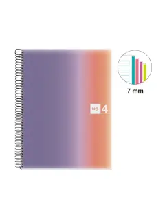 Kolegij blok Miquelrius A4 70g 120L spiralni crte Aurora polypropylene provence MR4260
