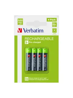 Baterije Verbatim #49514 AAA punjive, 1.2V, 950mAh, HR03, 4/1