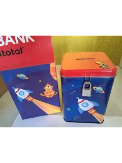 Outlet artikl -  B grade Kasica metalna iTotal s ključem Space adventure XL2285