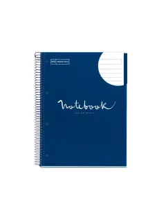 Kolegij blok Miquelrius A4 90g 80L spiralni crte Extra rigid cardboard emotions navy MR48606