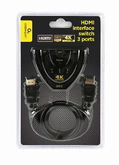 Gembird HDMI interface switch, 3 ports, incl. cable