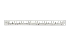 Digitus Modular Patch Panel, shielded 24-port, blank, 1U, rack mount color grey