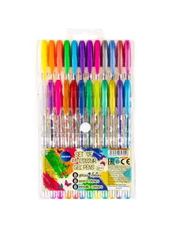 Set rolera u boji Centrum gel 1mm (metalic, neon, glitter)  u PVC vrećici 24/1 89705
