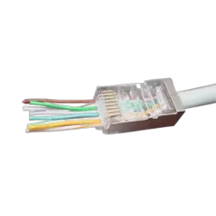 Gembird Cat5e Cat6 pass-through modular FTP plug 8P8C, 50 pcs
