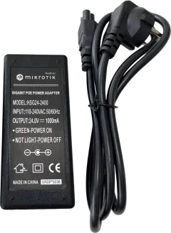 MikroTik POE power adapter 24V 1A 24W