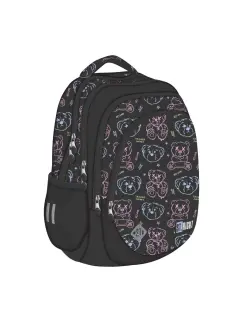 Ruksak školski St.Right Trouble Maker Bear s pretincem za prijenosno računalo 17"