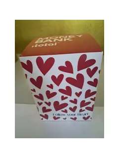 Outlet artikl -  B grade Kasica metalna iTotal s ključem Heart XL2011B
