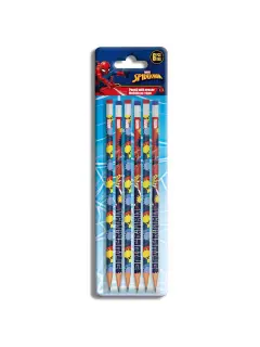 Olovka grafitna Spiderman s gumicom (blister 6kom) 508550