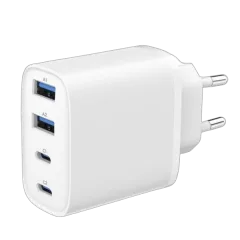 Gembird 4-port 40 W GaN USB PowerDelivery fast charger, white