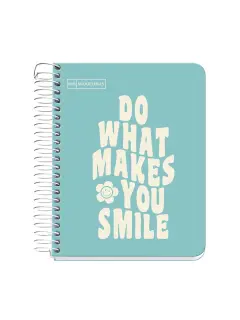 Kolegij blok Miquelrius A6 90g 100L spiralni crte Messages rigid cardboard sky blue MR4279