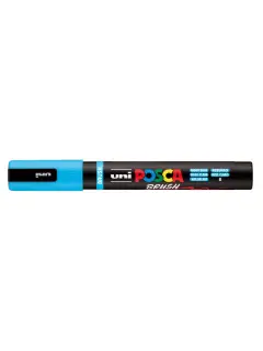 Marker Uni pc-5br brush Posca svijetlo plavi