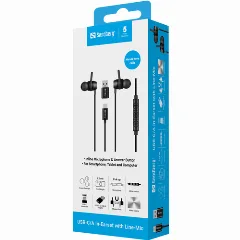 Sandberg USB-C A In-Earset with Line-Mic