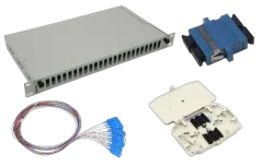 NFO Patch Panel 1U 19" Pull-out - Singlemode 24x SC UPC Duplex Adapter Pigtail kazeta SET