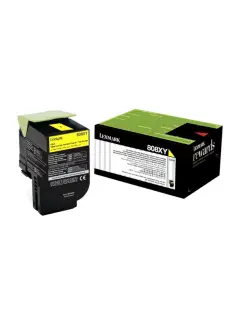 Toner Lexmark 80C8XYE yellow 4k