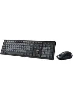 Set Genius tipkovnica smart KM-8200  + Miš bežični, crno siva (US)