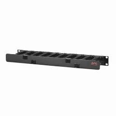 APC Horizontal Cable Manager, 1U x 4" (100mm) Deep, Single-Sided with Cover