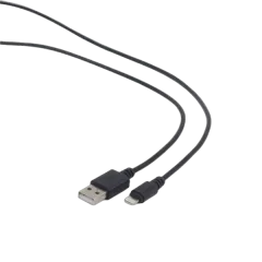 Gembird USB to 8 pin Lightning sync and charging cable, black, 1 m