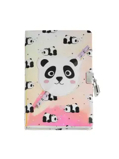 Dnevnik Miquelrius s ključem Back2Fun holographic Panda MR7584