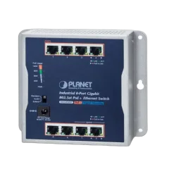 Planet Industrial 8-Port 10 100 1000T Wall-mounted Gigabit PoE Switch