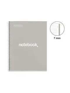 Kolegij blok Miquelrius A4 90g 80L spiralni crte Emotions Grey MR46718