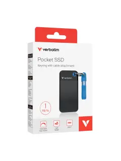 SSD Pocket Verbatim #32191 1TB 3.2 Gen2, USB-C, crno/plavi