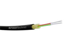 NFO Fiber optic cable Fibertechnic FTTH Aero DROP, 2F, 9 125, G.657A2, 0,8kN, Span 80m, 1m