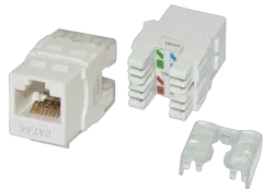 Masterlan self-tapping keystone UTP Cat.6a, white, rear terminal block