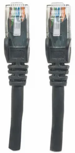 Intellinet Cat6, CCA, U/UTP, PVC, RJ45, 0.5m, crni
