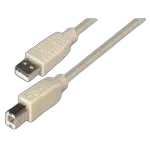 Transmedia USB 2.0 AB, Beige, 5m