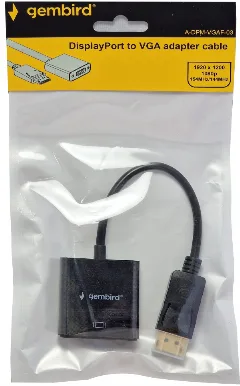 Gembird DisplayPort to VGA adapter cable, black