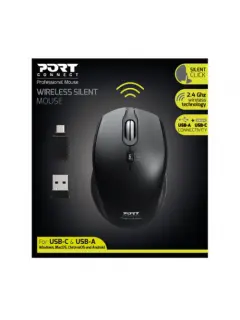 Port miš OFFICE PRO SILENT, bežični, crni