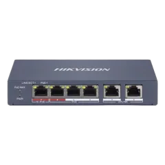 HikVision 4-Port 100Mbps RJ45 PoE (60W) 2x 100Mbps RJ45 Smart Switch